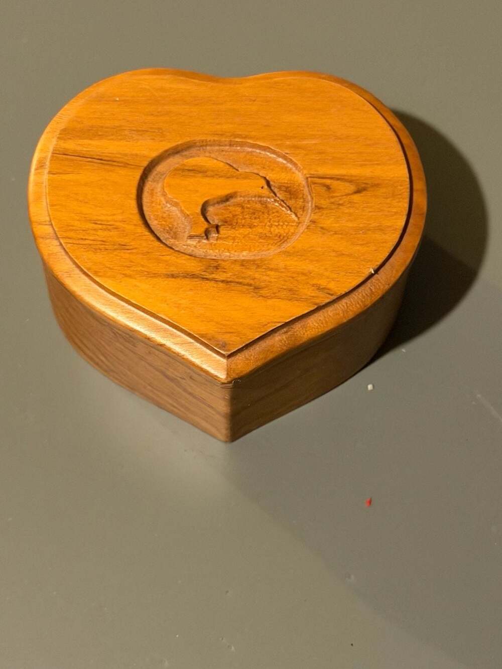 The Pioneer Collection New Zealand Rimu Wood Heart Trinket Box